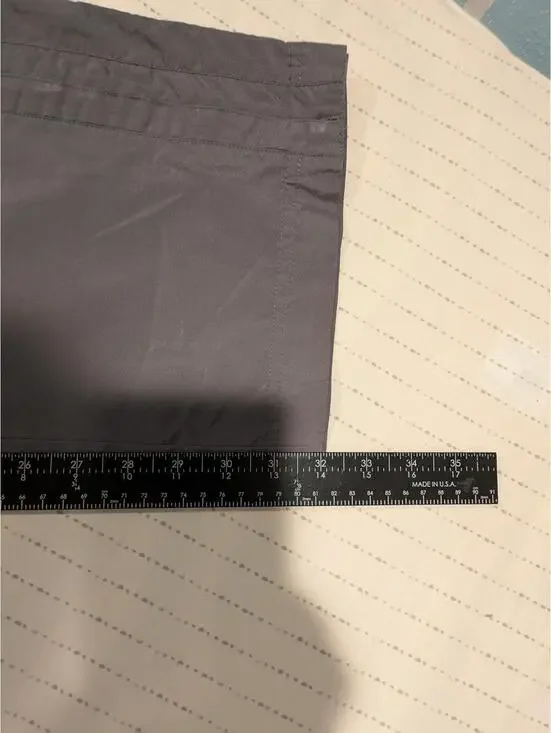 Nike Gray Lightweight Cargo Training Pants Yellow Swoosh Zip Mens Large - Picture 10 of 10